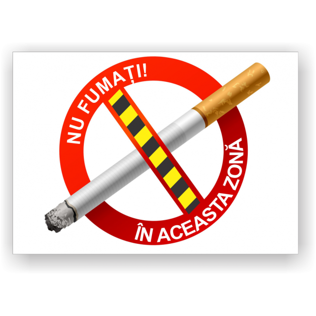 Autocolant interzicere - Fumatul interzis